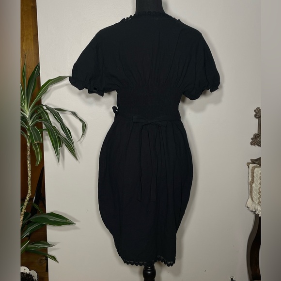 YZXDORWJ WIMENS MEXICAN FLORAL EMBROIDERED WRAP DRESS - Picture 4 of 14